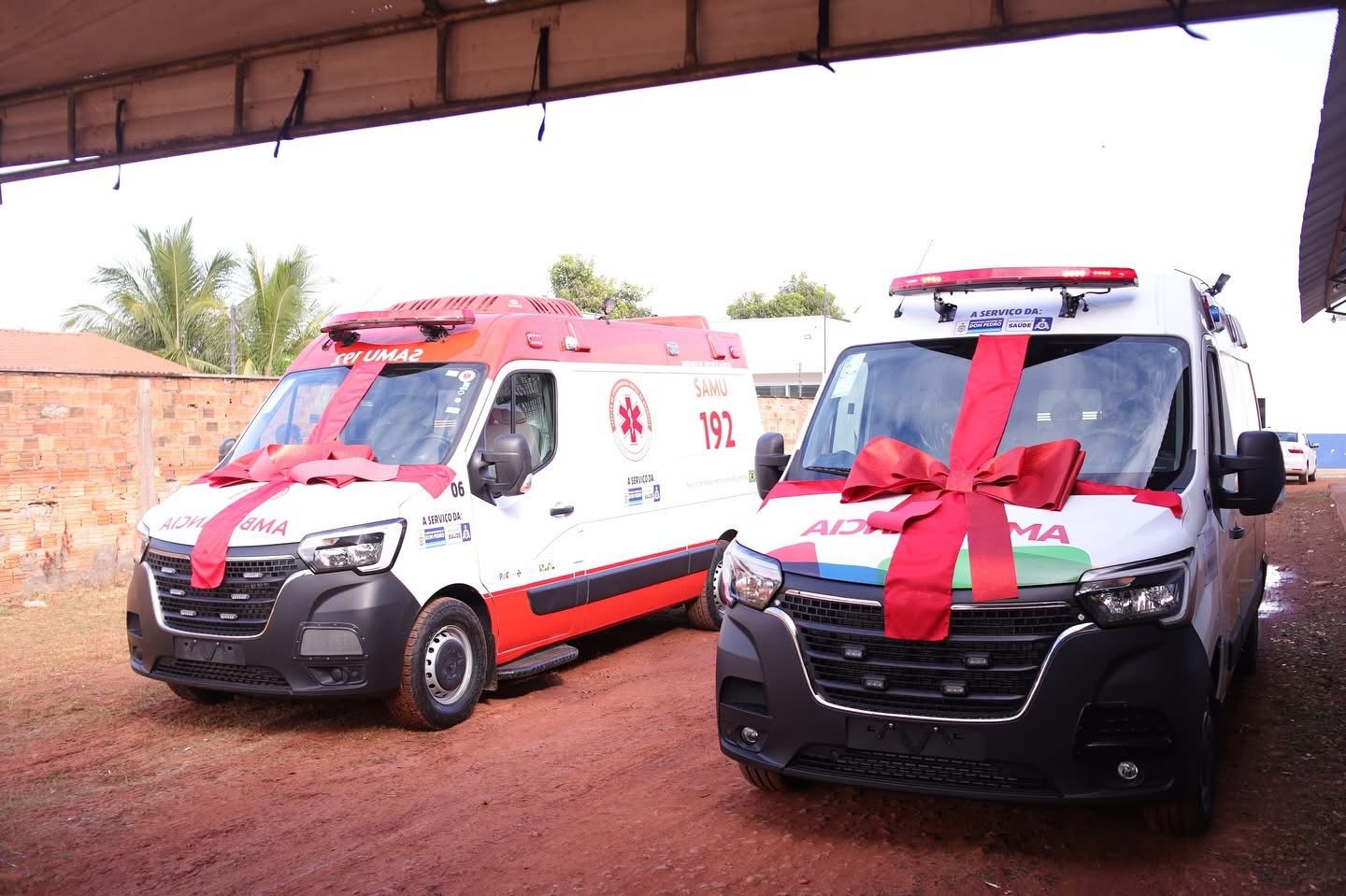  Hoje Dom Pedro está em festa! Nosso município recebeu duas novas ambulâncias!